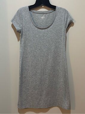Mossimo Supply Co. Heather Gray Scoop Neck Tshirt Dress